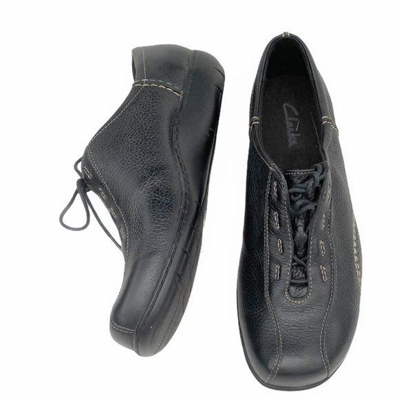 Clarks Shoes New Womens Clarks Viola Black Leather Shoes